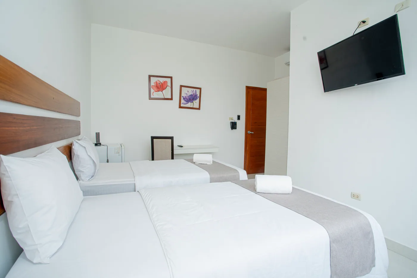 Area principal de camas en la Habitación Doble